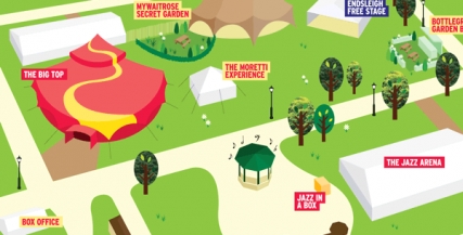 Cheltenham Jazz Festival 2015: Map of the Gardens Cheltenham Jazz Festival 2015: Map of the Gardens