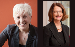 Carrie Gracie (Image: Fran Monks) and Julia Gillard Carrie Gracie (Image: Fran Monks) and Julia Gillard