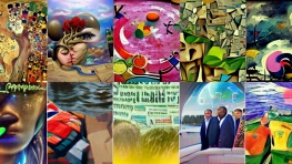 Digital artworks inspired by COP26 by AIDA Digital artworks inspired by COP26 by AIDA